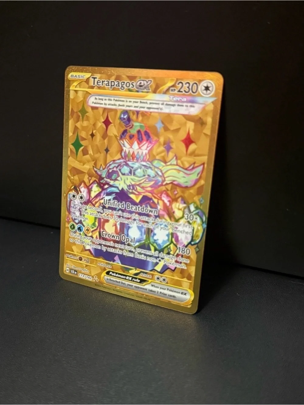 Terapagos ex 173/142 Stellar Crown - Holo Hyper Rare - Pokémon TCG - NM